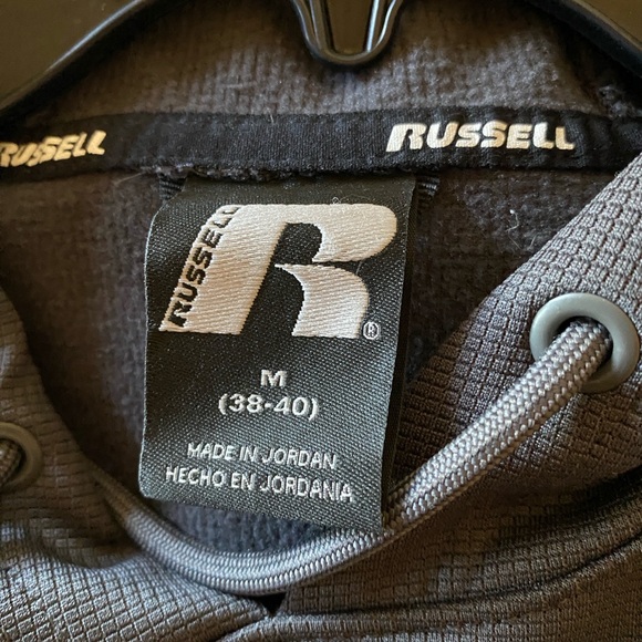 Russell Men's Gray Pullover Hoodie Sweatshirt - Picture 3 of 3